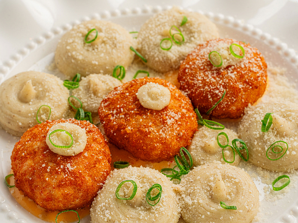 Котлеты из краба с трюфельным  пюре