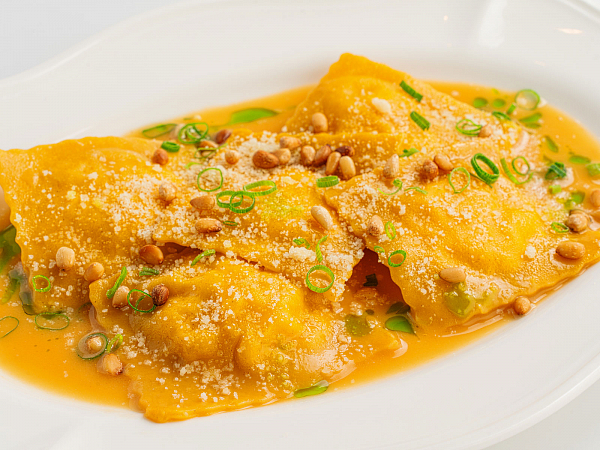 Равиоли с креветками